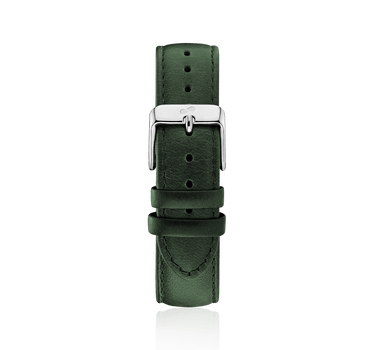 Green leather strap - Steel Strap | Oliver Green