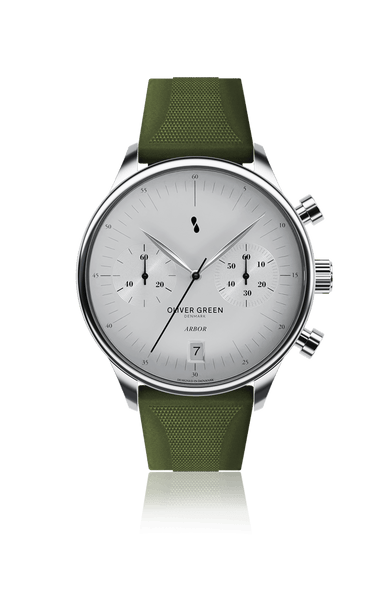オーラリー ARBOR_41MM_WHITE_GREEN_SILICON