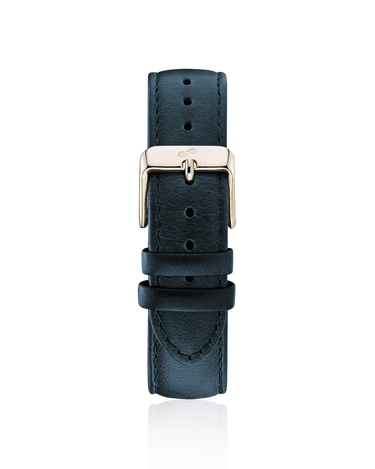 Blue leather strap - Gold Strap | Oliver Green