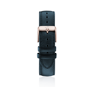 Blue leather strap - Rose gold Strap | Oliver Green