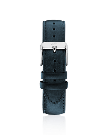 Blue leather strap - Steel Strap | Oliver Green