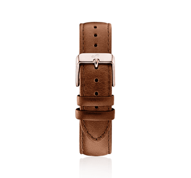 Brown leather strap - Rose gold Strap | Oliver Green