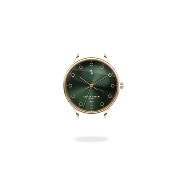 Caeli - Gold case 32mm - Green dial Case | Oliver Green