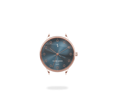 Caeli - Rose gold case 32mm - Blue dial Case | Oliver Green