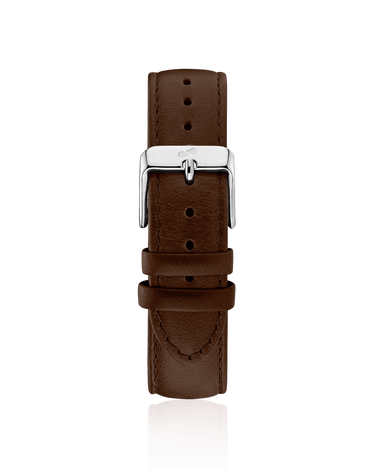 Dark Brown leather strap - Steel Strap | Oliver Green