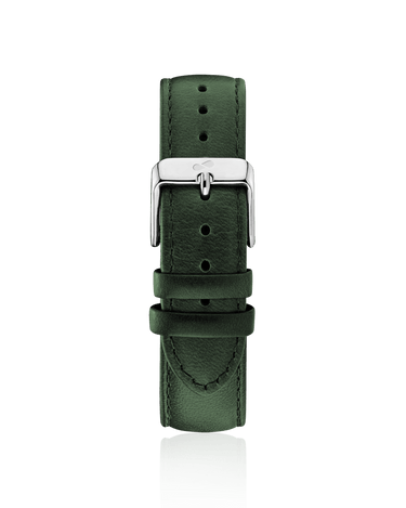 Green leather strap - Steel Strap | Oliver Green