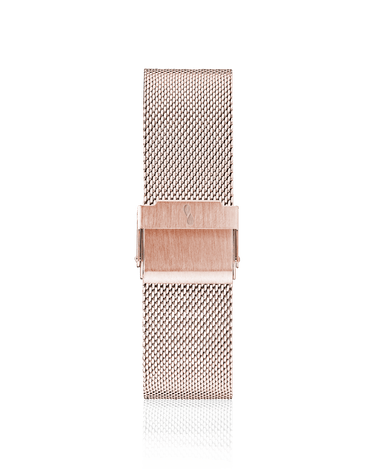 Rose gold mesh strap Strap | Oliver Green